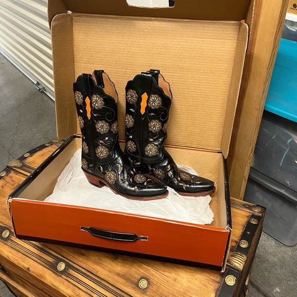 Lucchese cowboy boots western leather hand stitched 6.5 very light usage - Picture 4 of 6